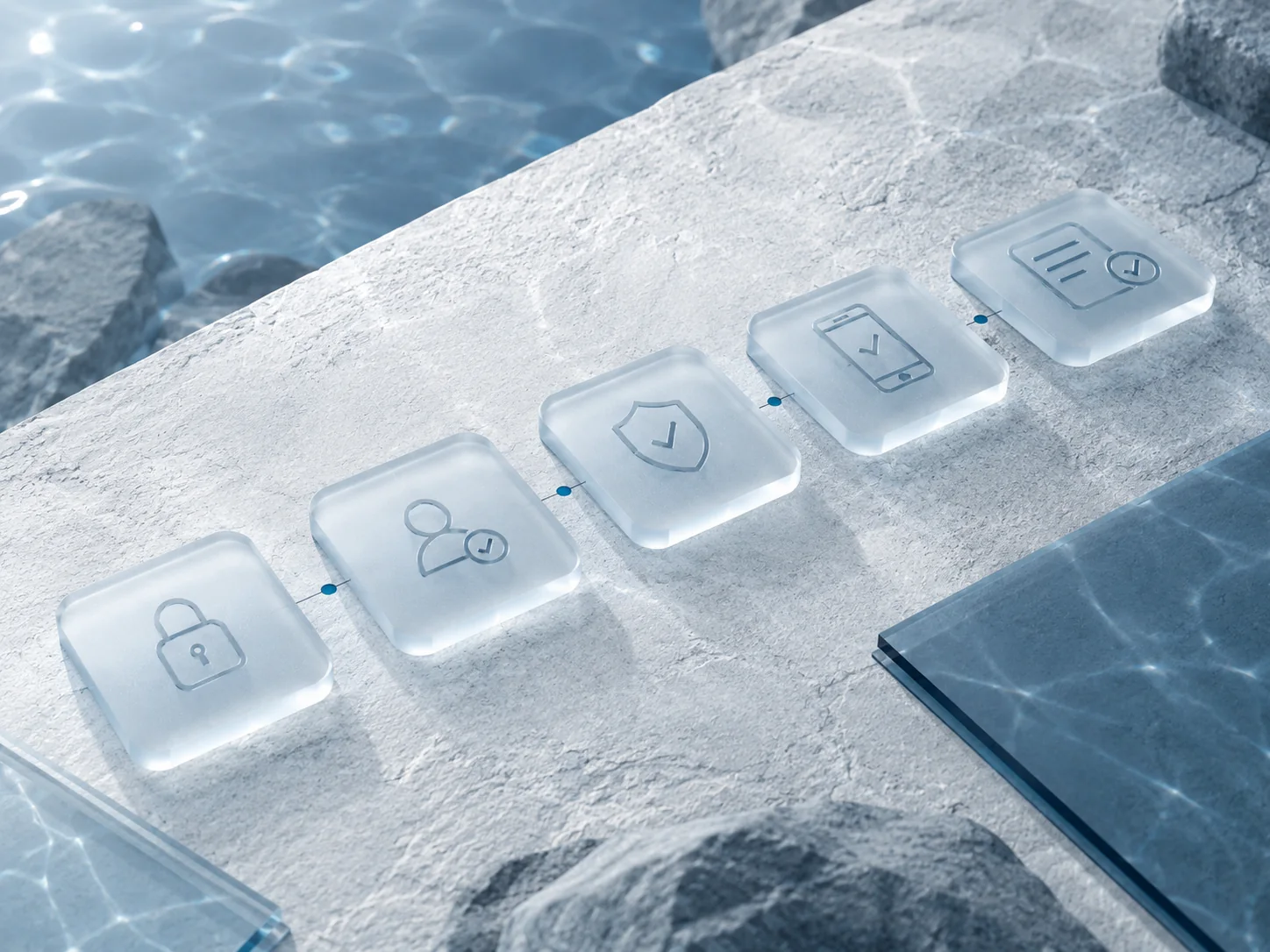 Abstract Nordic Aqua illustration for Crypto Exchanges