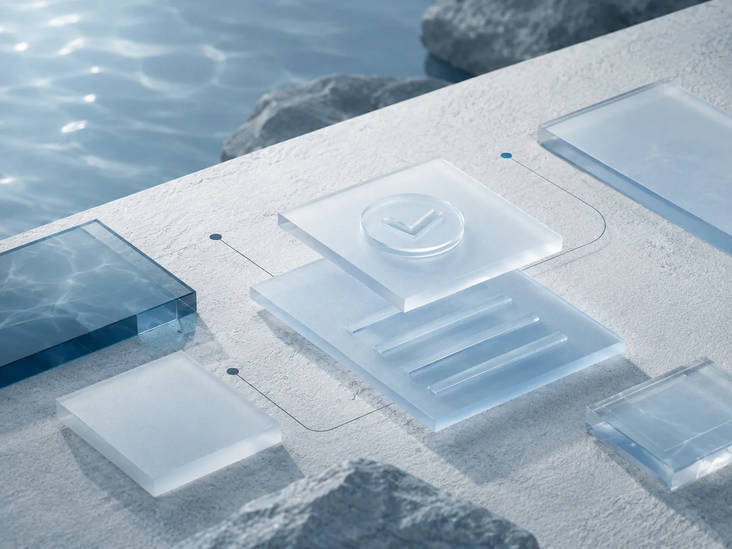 Abstract Nordic Aqua illustration for Network Fees